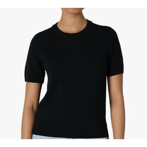 Amazon Essentials Womens Regular-Fit Short Sleeve Pullover Sweater Top Small, Black