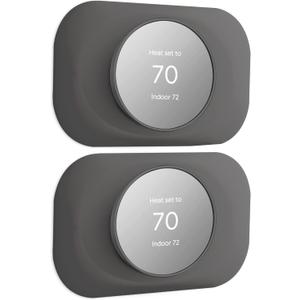 Petrichor Nest Thermostat Wall Plate - Compatible with Google Nest 2020 - Trim Kit, Cover Accessory for Easy Installation (2 Pack Charcoal)