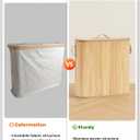 Bamboo Toilet Paper Storage Basket with Lid & Handle - 32L Large Capacity Handwoven Bathroom Organizer for 16 Rolls - Sturdy Stand Holder for Toilet Paper Organization, Natural (Medium)