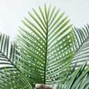 Nafresh 8ft Tall UV Resistant Faux Palm Tree, 96in Artificial Palm Tree Indoor Outdoor, Fake Tree with Real Bark and Realistic Leaves and for Home House Office Living Room Yard Patio.