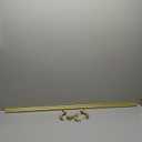 Warm Gold Curtain Rods for Windows 48-88",1 Inch Disc Wrap Around Curtain Rod with Aluminum Finials and Brackets,No Screw Disassembly Adjustable Blackout Curved Room Darkening Curtain Rod 