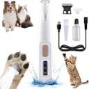 Paw Trimmer, Calm Clippers for Cats, Electric Dog Trimmer for Paws, Rechargeable Dog Paw Hair Trimmer with Led Light Low Noise Waterproof