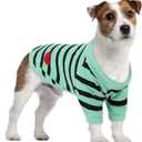Dog Shirts for Large Dogs, Striped T-Shirts Dog Vest Pet Apparel Tee Shirts Spring Summer Suitable for Small and Medium Large Pets French Bulldog Bichon, Turquoise L