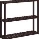 SONGMICS Bamboo Bathroom Shelf, 3-Tier Adjustable Plants Rack
Wall-Mounted or Stand, Living Room, Balcony, Kitchen, 23.6 x 5.9 x 21.3 Inches, Rustic Walnut, BAMBOU Collection UBCB013K01V1