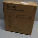 TIPGO Slim Bathroom Trash Can with Lid Soft Close, Step Pedal, 6 Liter / 1.6 Gallon Stainless Steel Trash Bin, Small Garbage Cans for Bedroom, Office, Kitchen (Silver)