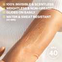 Supergoop! Unseen Sunscreen Body SPF 40 - Clear & Invisible Sun Protection - 3.4 fl oz - Weightless & Scentless - Water & Sweat Resistant - For All Skin Types