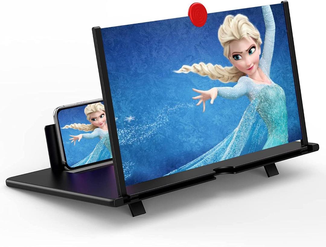 18 Inch Screen Magnifier for Cell Phone  3D HD Magnifing Screen Enlarger Projector for Movies Videos and Gaming  Foldable Phone Stand Holder with Screen AmplifierCompatible with All Smartphones