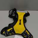 No Pull Dog Harness, No Chock Reflective Adjustable Soft Padded Pet Vest with Easy Control Handle, Easy Wearing with Stylish, Reinforced Knot, 2 Buckles (Medium, Yellow)