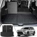 JOULARISE Cargo Mat with Backrest Mat 2-in-1 for 2024 2025 2026 Toyota Grand Highlander Car Mat Accessories, TPE All Weather Cargo Liner Trunk Mat(Grand Highlander-2 in 1 Trunk Mat)