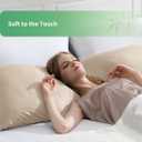 Body Pillowcase, Cooling Viscose from Bamboo Pillow Cover with Zipper Closure, Soft Moisture-Wicking for Hot Sleepers, Hair and Skin-Friendly, Light Khaki, 1 Pack