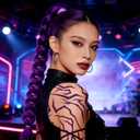 2 Purple Braids Ponytail Hair Pre Braiding Hair