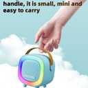 Mini Karaoke Machine Speaker for Kids Adults, Portable Bluetooth with 2 Wireless Microphones, Children's Day Birthday Gift Ideas for Toys for Teens Boys and Girls Aged 4, 5, 6, 7, 8, 9, 10, 11, 12+