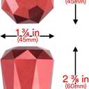 EZAUTO WRAP Universal Red Diamond Shifter Chrome Aluminum Automatic Shift Knob Stick Manal Gear Lever Handle with 3 Threaded Adapters (6cm)