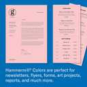 Hammermill Colored Paper, 24 lb Pink Printer Paper, 8.5 x 11-1 Ream (500 Sheets) - Made in the USA, Pastel Paper, 104463R