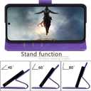 4 x SUANPOT for Samsung Galaxy S24 Plus/S24+ Wallet case with RFID Blocking Credit Card Holder,Flip Book PU Leather Protective Cover Women Men for Samsung S24Plus Phone case Purple