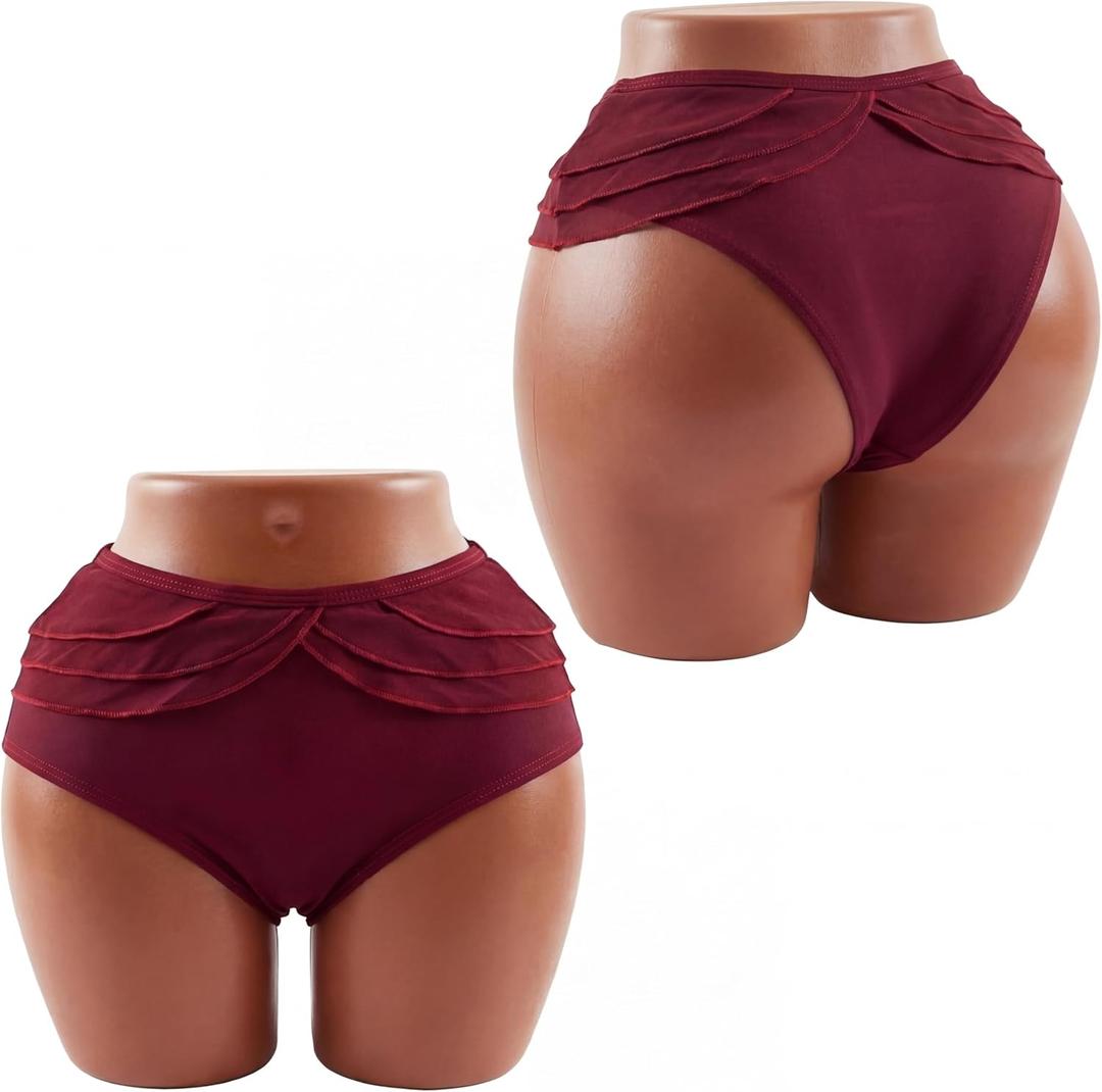 Briwooody Brazilian Curvy Hip BBL Mannequin Half Body African American Female for Panty Underwear Clothing Form Display(Dark Brown)