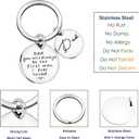 Dad Gift from Daughter Son Key Chain Men Wedding Gifts Fathers Day Dad you will always be the first man i ever loved