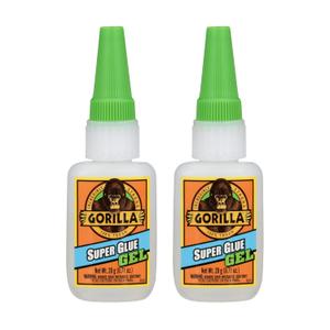 Gorilla Super Glue Gel, Clear Glue, 20 Gram (Pack of 2) - All Purpose and Fast Setting for Projects and Repairs