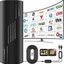 3500+ Miles Range TV Antenna,2026 Digital TV Antenna Indoor Outdoor with Strongest Amplifier, 360°Reception HD Antenna for Local Channels for Smart/Old TVs38ft Coax CableSupport 8K 4K 1080p ATSC 3.0