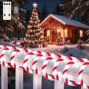 HELESIN 101FT 620LED Candy Canes Rope Lights with 8 Lighting Modes, Candy Cane Christmas Lights Waterproof Christmas Lights Decoration for Party Garden Yard Halloween Holiday Tree Decoration (Red White)