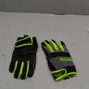 HANDLANDY Work Gloves for Men & Women, Utility Mechanic Working Gloves Touch Screen, Flexible Yard Work Gloves (Large (Pack of 1), Green)