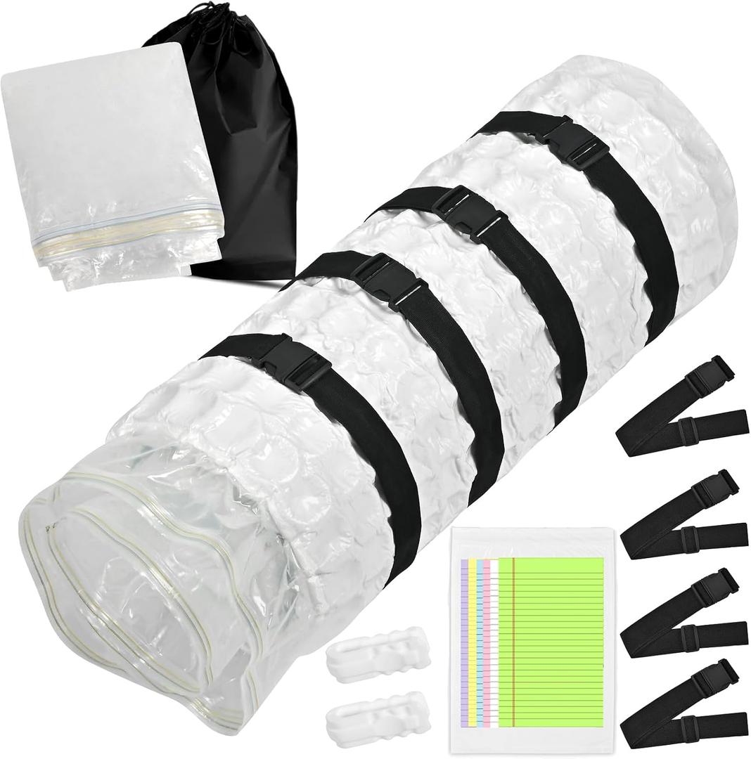 King/Cal Size Mattress Vacuum Bag 80% Compression Dual-Layer PA+PE Leakproof Design Reusable Organizer Bag Color Labels for Heavy Duty Moving
