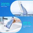 Portable IPX7 Rechargeable Water Flosser for Teeth Pick, 4 Modes 5 Jet Tips Oral Irrigator, 300ml Tank - for Braces, Sensitive Gums, Home & Travel