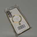 for Samsung Galaxy S25 Plus Case.Phone Cover Clear Back Surrounding Plating Metallic Glossy.Magnetic Case Slim Thin Soft funda capa para 6.7" Built-in Lens Protector (Gold)