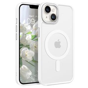BENTOBEN Magnetic for iPhone 13 Case & iPhone 14 Case [Compatible with Magsafe] Translucent Matte Phone Case iPhone 13/14 6.1 inch Slim Thin Shockproof Women Men Protective Cover, Pure White