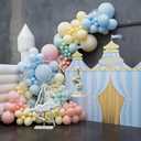 HILAVO Pastel Balloons 12 Inch Macaron Pink Blue Green Purple Yellow Pastel Rainbow Latex Balloon with Colorful Confetti Party Balloons for Easter Birthday Baby Shower Bridal Wedding Party Decoration