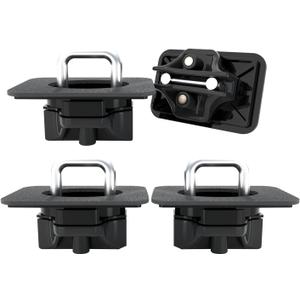 KitsPro Truck Bed Tie Down Anchor for 2015-2025 Ford F-150 and 2017-2025 Ford F-250 F-350 Super Duty, Truck Box Hold Down Hook, Pack of 4 (2017-2025 Ford F-250 Super Duty, Matte Black)
