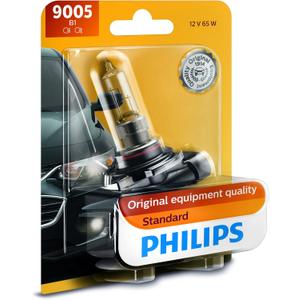 PHILIPS 9005B1 Philips 9005B1 Standard Authentic Halogen Replacement Headlight Bulb (1 Pack)