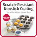 GoodCook Everyday Nonstick Steel Muffin Pan, 12 cup, Gray