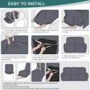 Ruaozz Recliner Sofa Covers Recliner Chair Covers Couch Covers for Reclining Couches with Pockets Washable Furniture Protector with Elastic Bottom (3 Seater, Dark Blue)