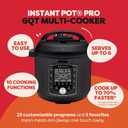 Instant Pot Pro 10-in-1 Pressure Cooker, Slow Cooker, Rice/Grain Cooker, Steamer, Saut, Sous Vide, Yogurt Maker, Sterilizer, and Warmer, Includes App With Over 800 Recipes, Black, 6 Quart