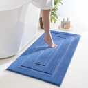 GRANNY SAYS Blue Bathroom Rugs Non Slip, 24" x 48", Large Bathroom Rugs Washable, Bath Rugs for Bath, Absorbent Bath Mats for Floor, Absorbent Shower Rug, Microfiber Bath Mat for Tub