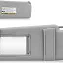 Sun Visor for 2007-2011 Toyota Camry Without Sunroof, Left Driver Side Gray Sunvisor Replacement 74320-06780-B0, 74320-33B81-B0 (Grey)