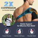 NEXVOXA 1 PC Shoulder Brace for Men and Women for Pain Relief - Shoulder Support & Compression Sleeve for Torn Rotator Cuff, AC Joint, Dislocation - Adjustable Design (Black, L)