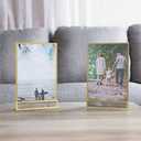 Picture Frames 9-Pack - Floating Frame Set for Table Numbers, Wedding Signs, Photos, or Table Decor by Great Northern Popcorn (Gold)