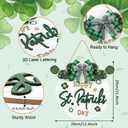 TOARTi Happy St. Patrick's Day Wooden Door Wreath (11.4"x11.4"), Rustic Saint Patricks Welcome Wall Sign Hanging, Scandinavian Irish Home Decoration for Saint Patricks Day Gift
