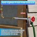 Boltigen 10inch Freeze Proof Outdoor Water Faucet, No Lead Brass Anti-Siphon Frost Free Sillcock, 1/2'' Pex Connector X 3/4'' GHT Hose Bib Frost Free Outdoor Spigot