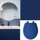 Bemis 7B1200SLOWT 364 Toilet Seat will Slow Close, Never Loosen and Easily Remove, Elongated, Plastic, Colonial Blue