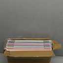 Ansook Hanging File Folders Letter Size Extra Capacity, Heavy Duty 1'' Expandable File Folders Hanging with Tabs,12 Pack Pastel Plastic Filing Cabinet Folders, Desk Hang File Organizer for Office Home