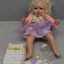 BABESIDE Lifelike Reborn Baby Doll - 20 Inch Princess Realistic Newborn Baby Doll with Blonde Hair, Handmade Real Life Toddler Doll, Includes Clothes, for Kids Ages 3+