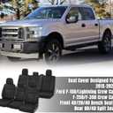 SAPUBK Full Sets Seat Covers Replace for 2015-2026 Ford F150 F250 F350 CrewCab Front 40/20/40 and Rear 60/40 Split Seat, Premium Neoprene with Composite Soft Foam Lining Breathable Seat Cover Cushion