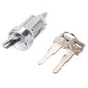 Yollky Ignition Switch Lock Cylinder with Keys for Ford B600 B700 1981-1989 for Ford F150 F250 F350 1985-1991 | 2 Keys, Silver Tone | Replaces E5TZ11582A, E4TZ11582B