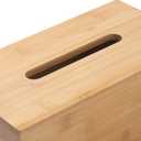 Tissue Box Cover, Rectangular Tissue Box Holder, Bamboo Facial Paper Holder for Bathroom, Bedroom, Dinner Table, Office (1 Pack, 9.8 x 5.5 x 3.7 inch)