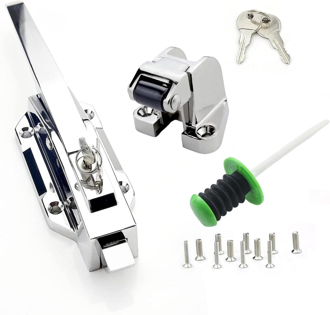 Walk in Cooler Door Handle,Freezer Door Handle, Freezer Door latches, Suitable for Freezer Door Locks, Oven Locks, Laboratory Door Locks, or Other Equipment (Base Height 1.8inch)