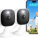 4MP Outdoor Cameras for Home Security, Outdoor Security Camera Indoor, 2.4g/5g Cameras for House/Pet/Baby, Plug and Play, Support 128G Card Storage (Not Included), Wired, 2PCS