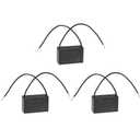 uxcell Ceiling Fan Capacitor CBB61 7uF 250V AC 2 Wires Metallized Polypropylene Film Capacitor 47x29x18mm for Electric Fan Pump Motor Generator 3Pcs